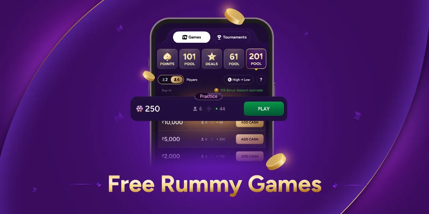 Play rummy online for free